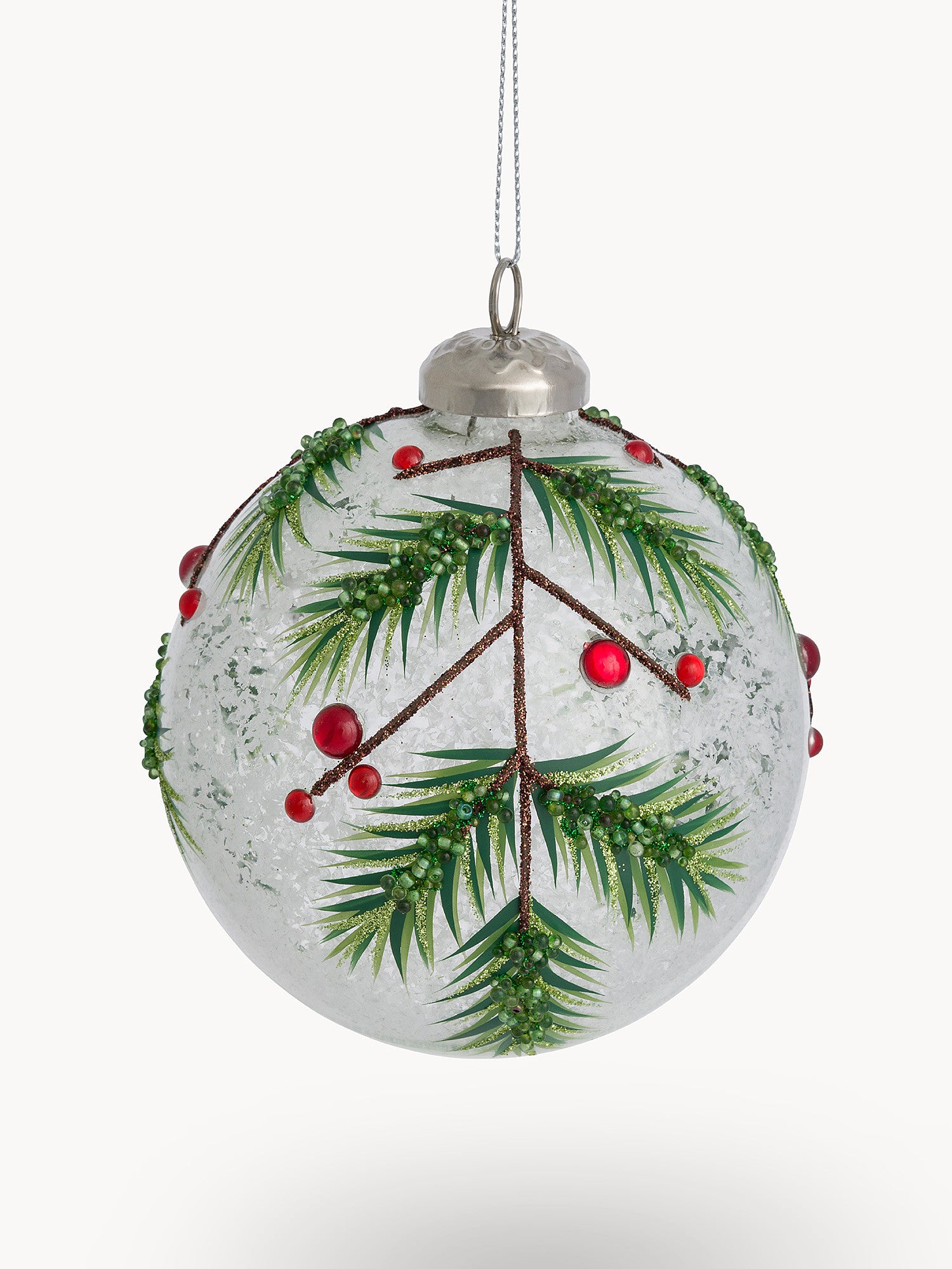 Kоледна топка за елха,COINCASA, 6803702, стъкло, 10 см. диаметър