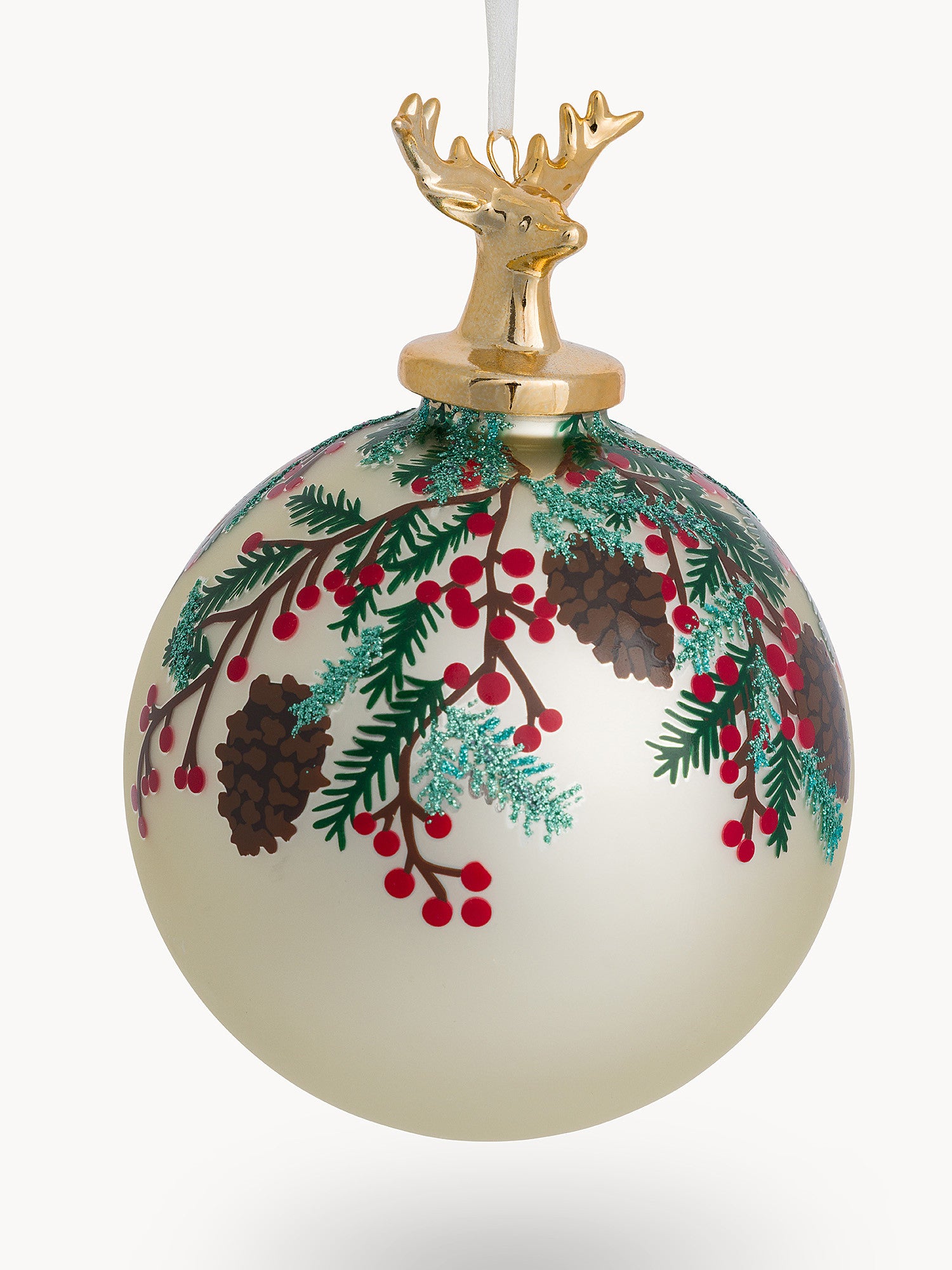 Коледна топка за елха, COINCASA, 6804337, стъкло, 10 см.