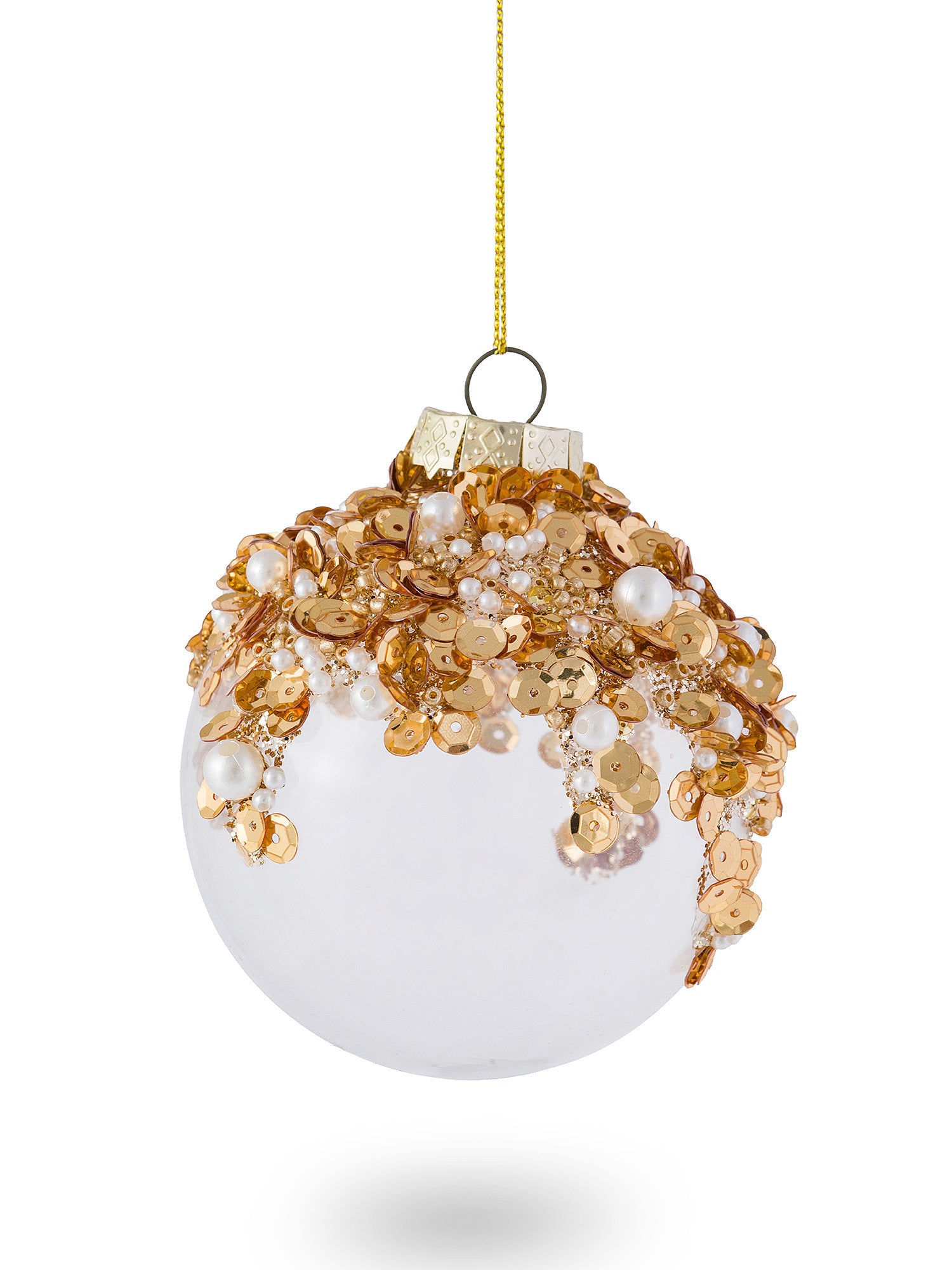 Коледна играчка за елха, COINCASA, 7461589, 10 см., стъклен балон