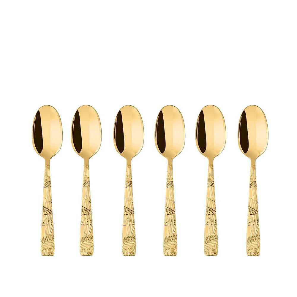 Комплект десертни лъжички, SAMBONET, 52767GA7, 6 бр, стомана, златно покритие