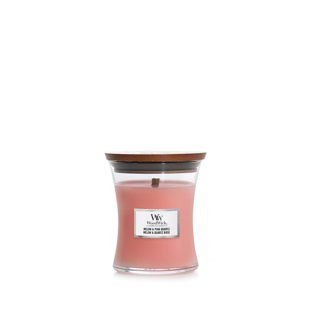 СВЕЩ WOOD WICK MINI JAR - MELON AND PINK QUARTZ/ПЪПЕШ И РОЗОВ КВАРЦ/1681487E